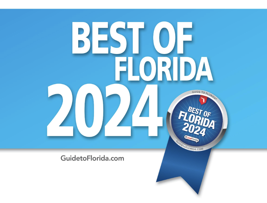 image of a blue ribbon that reads Best of Florida 2024